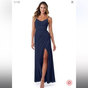 AZAZIE DEANDRA Bridesmaid Dress Size A4 in Dark Navy